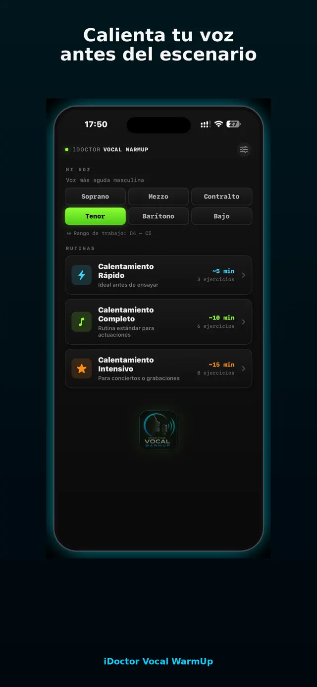 Captura 1 de iDoctor Vocal WarmUp